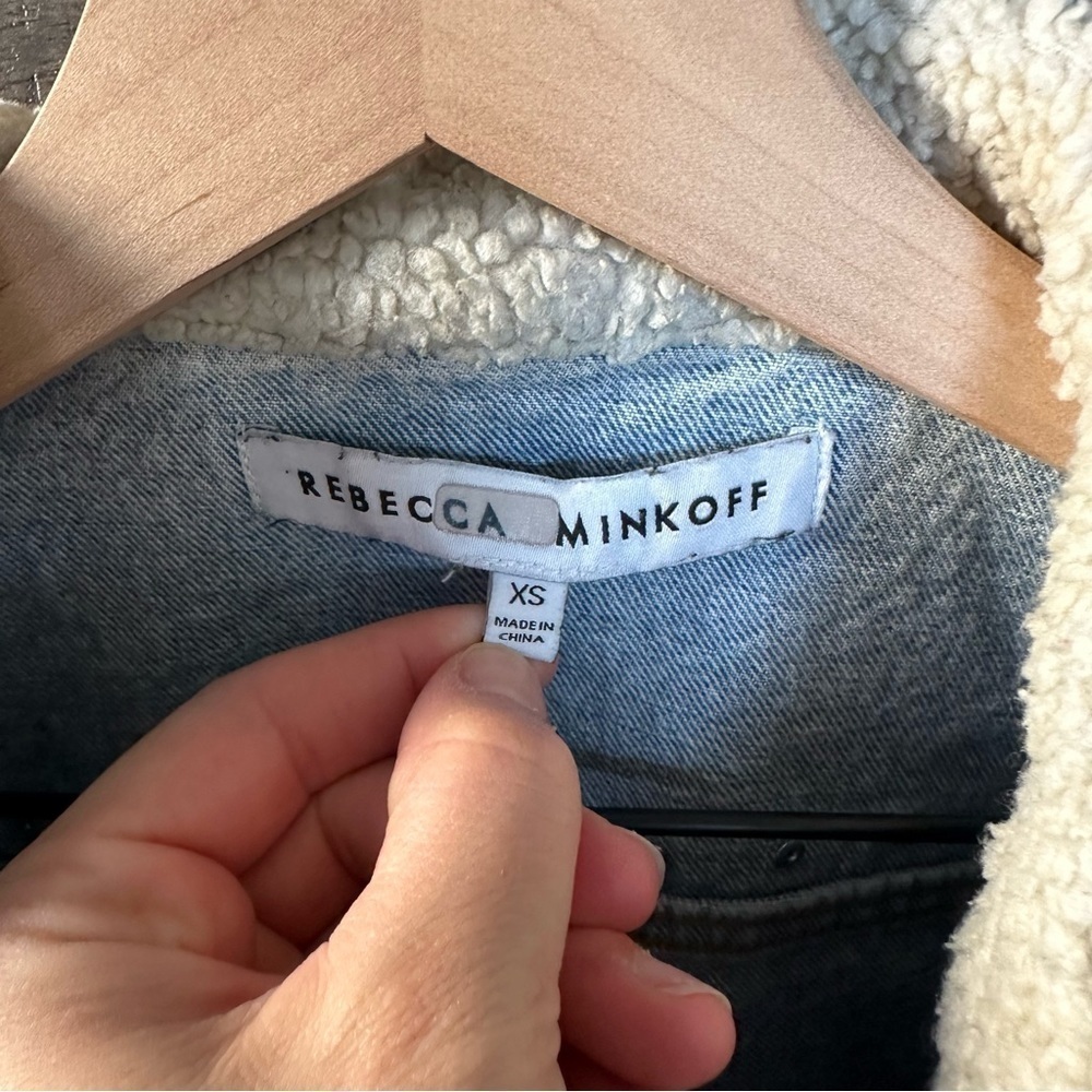 Rebecca Minkoff Clark Denim Jacket With Studs Sz XS - Picture 5 of 7